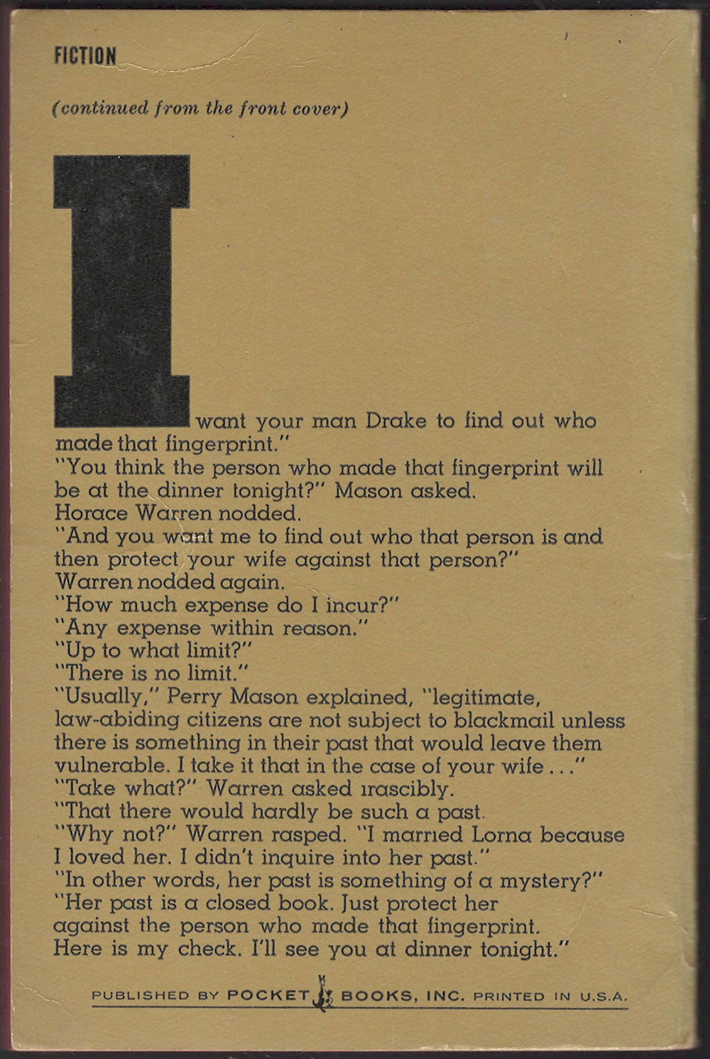 The Case of the Phantom Fortune by Erle Stanley Gardner back cover