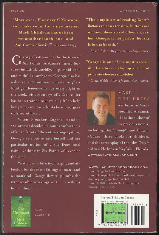 Georgia Bottoms by Mark Childress back cover