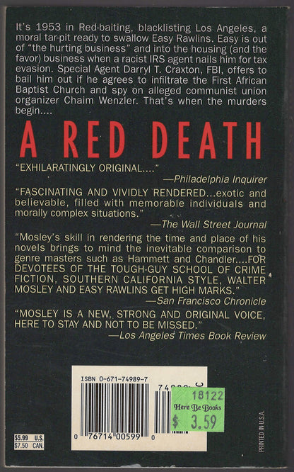 A Red Death by Walter Mosley back cover
