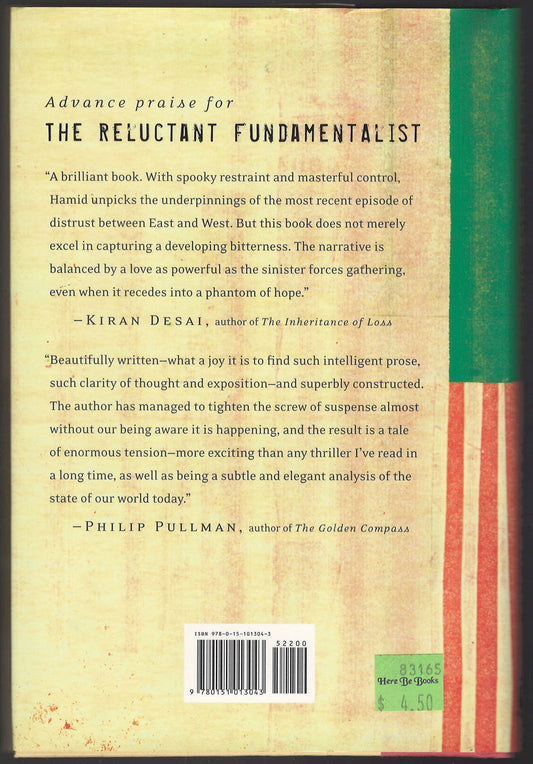 Reluctant Fundamentalist by Mohsin Hamid back cover