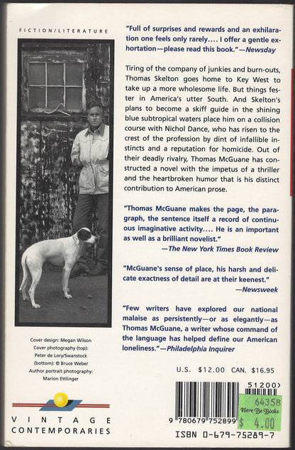 Ninety-Two in the Shade by Thomas McGuane back cover