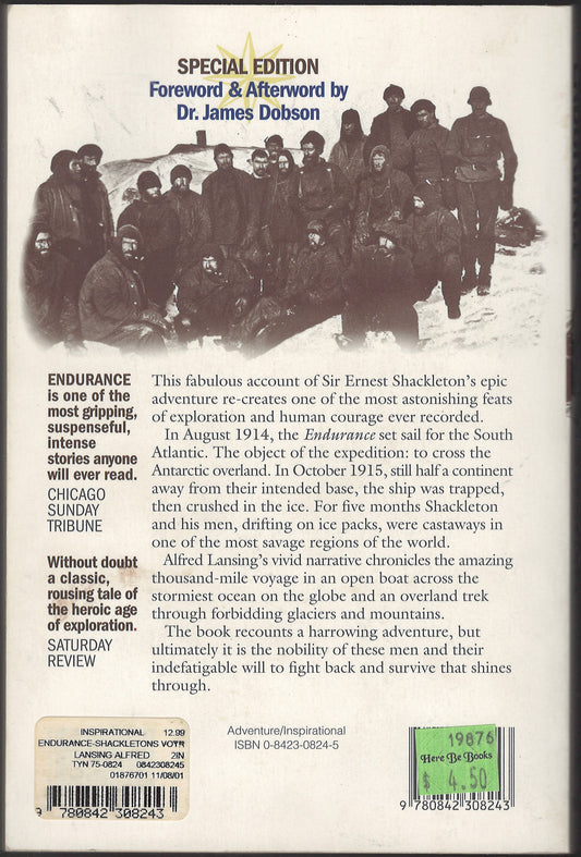 Endurance: Shackleton's Incredible Voyage by Alfred Lansing back cover