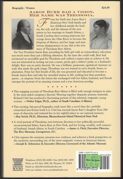 Theodosia Burr Alston: Portrait of a Prodigy back cover