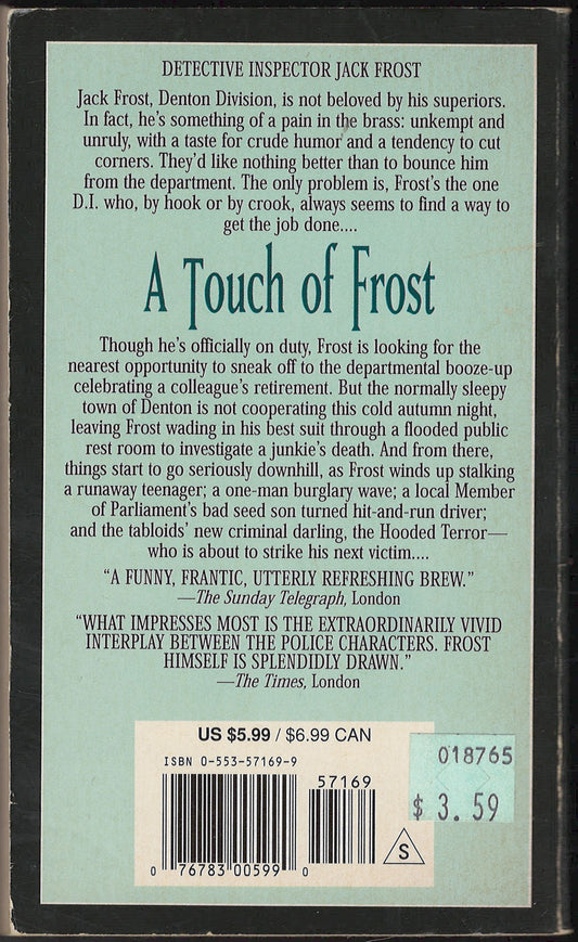 A Touch of Frost by R. D. Wingfield back cover
