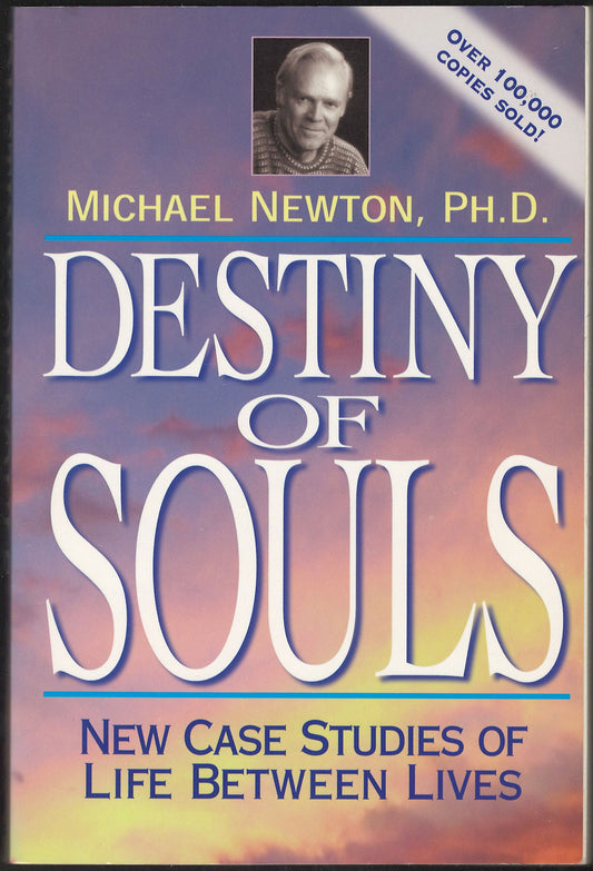 Front cover of Destiny of Souls by Michael Newton with a colorful gradient background.