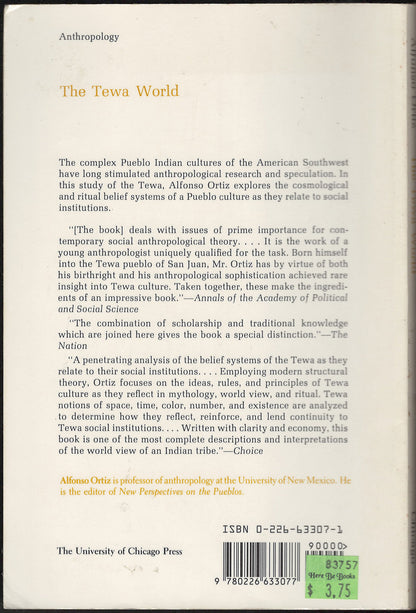 Tewa World Space, Time, Being, and Becoming in a Pueblo Society back cover
