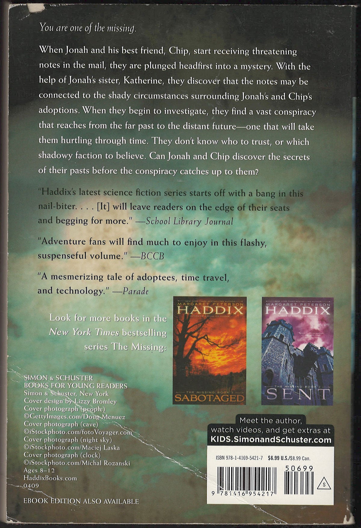 Found by Margaret Peterson Haddix back cover