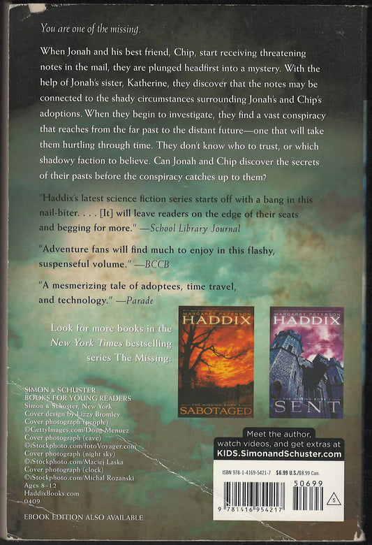 Found by Margaret Peterson Haddix back cover