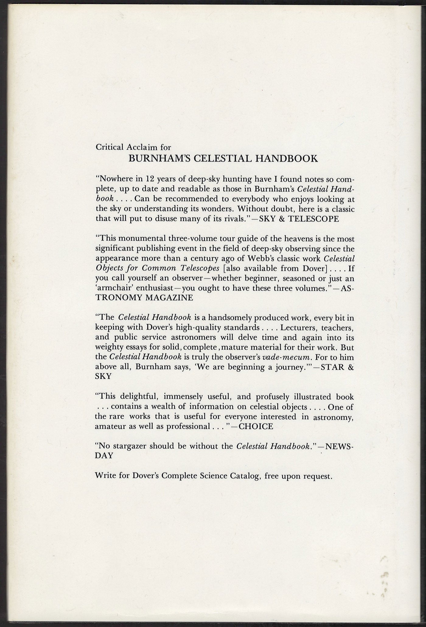 Burnham's Celestial Handbook by Robert Burnham Volume Two back