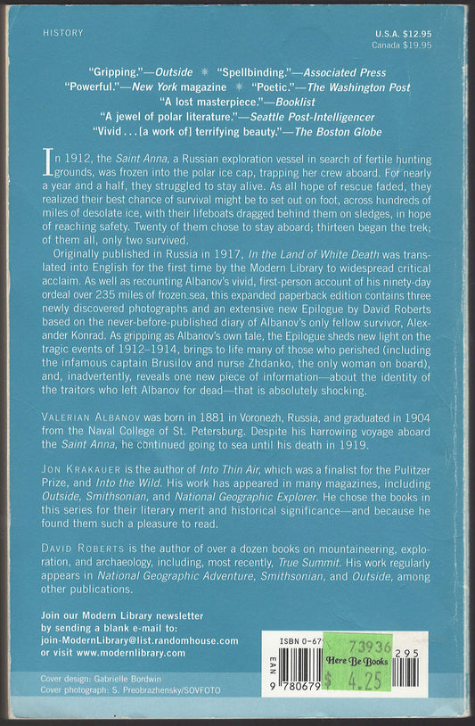 In the Land of White Death An Epic Story of Survival in the Siberian Arctic back cover