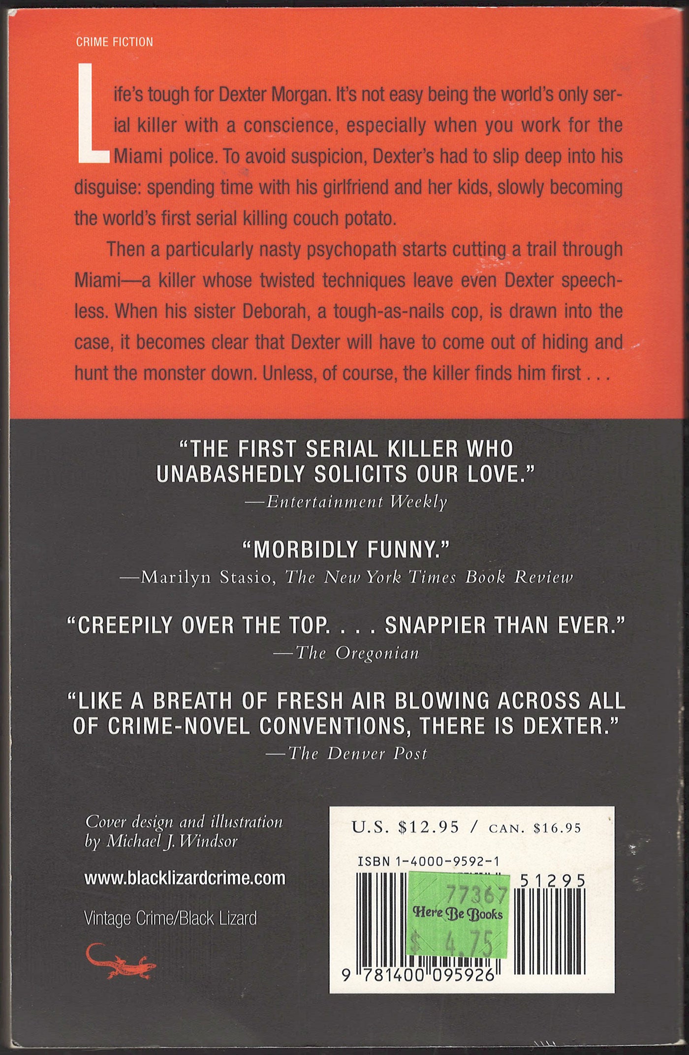 Dearly Devoted Dexter by Jeff Lindsay back cover