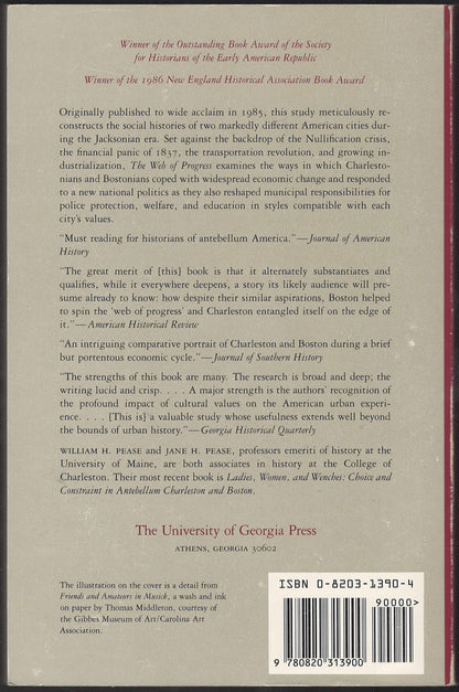 The Web of Progress by William and Jane Pease back cover