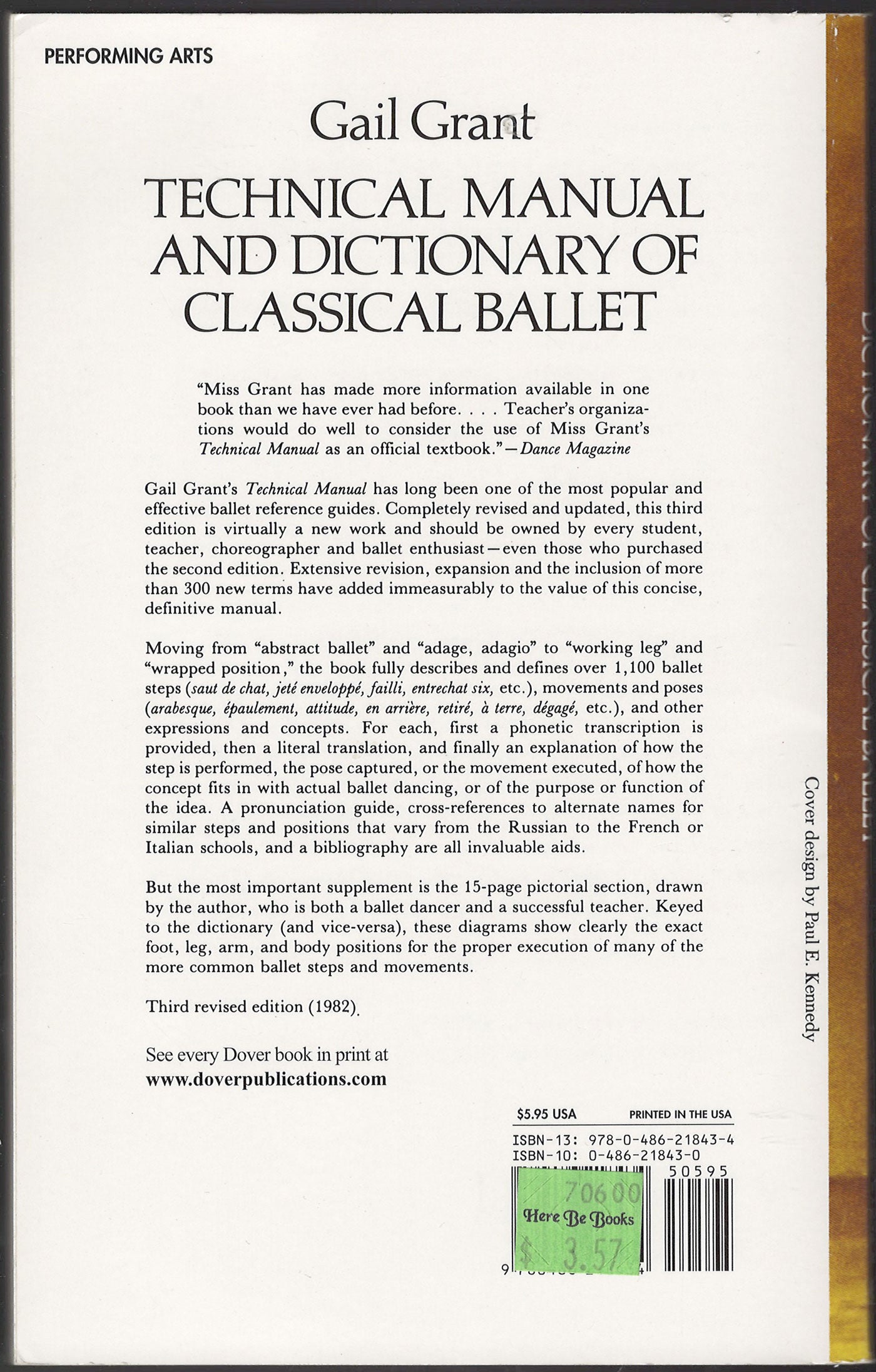 Technical Manual and Dictionary of Classical Ballet by Gail Grant back cover copy 2