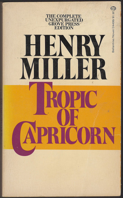 Tropic of Capricorn by Henry Miller front cover
