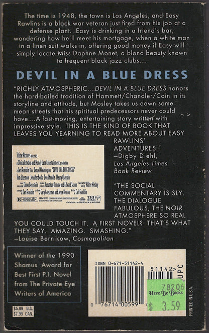 Devil in a Blue Dress by Walter Mosley back cover