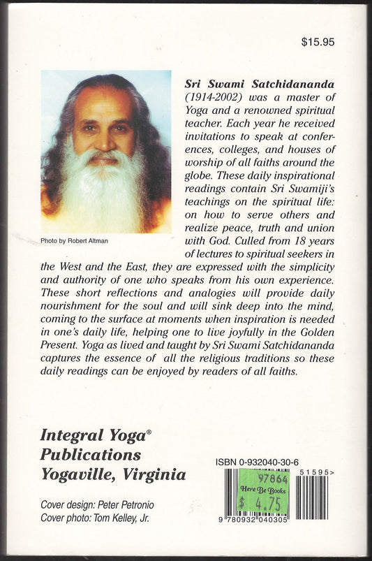 The Golden Present: Daily Inspriational Readings by Sri Swami Satchidananda back cover