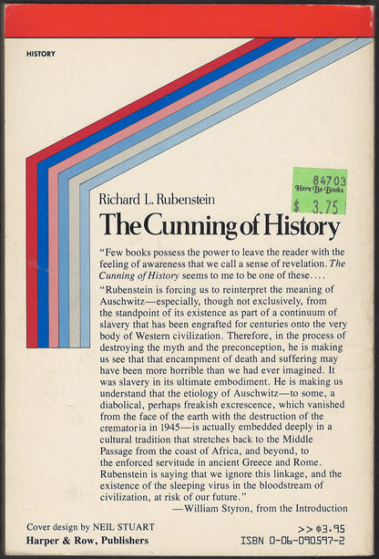 The Cunning of History by Richard Rubenstein back cover