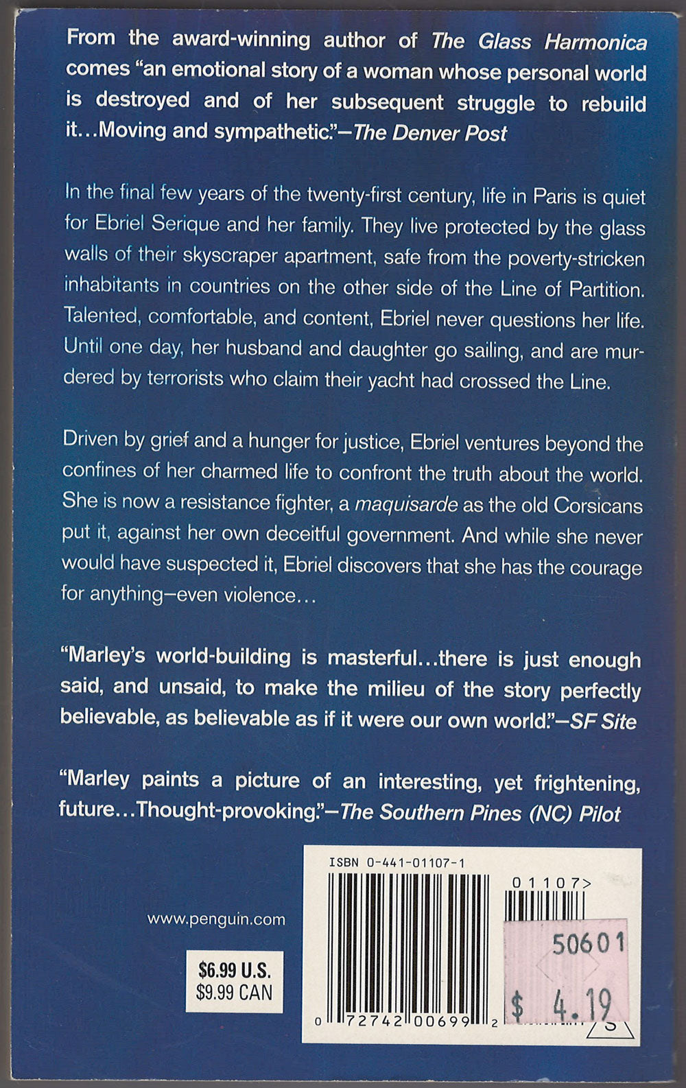 The Maquisarde by Louise Marley back cover