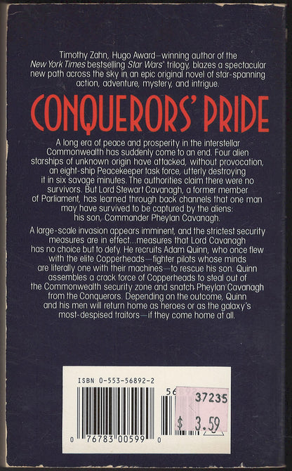 The Conquerors' Pride by Timothy Zahn back cover