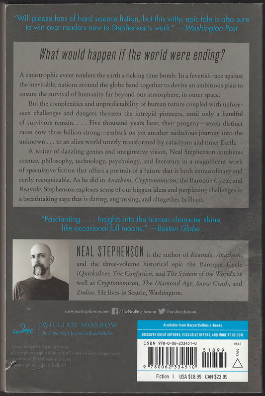 Seveneves by Neal Stephenson back cover
