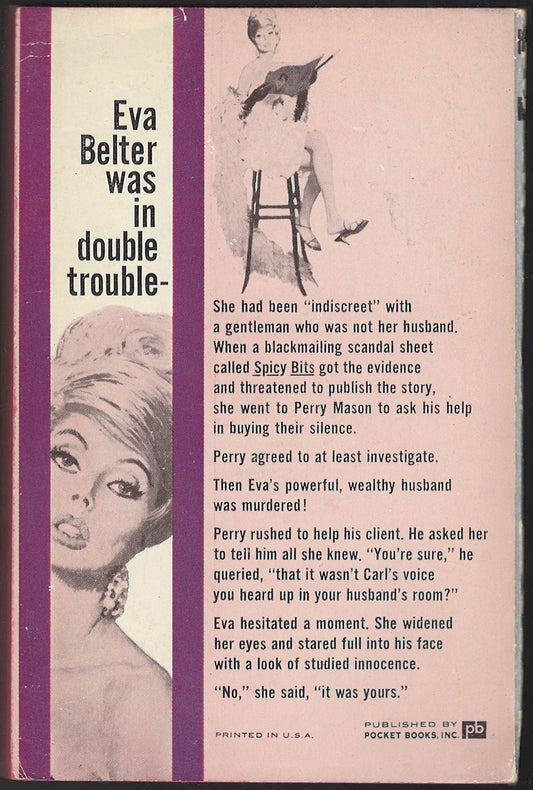 The Case of the Velvet Claws by Erle Stanley Gardner back cover