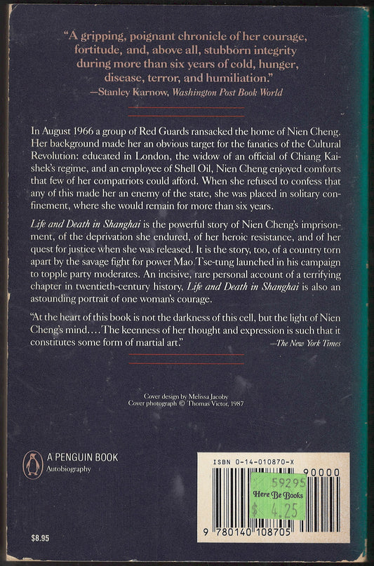 Life and Death in Shanghai by Nien Cheng back cover