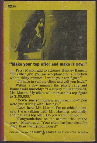 The Case of the Daring Divorcee by Erle Stanley Gardner back cover