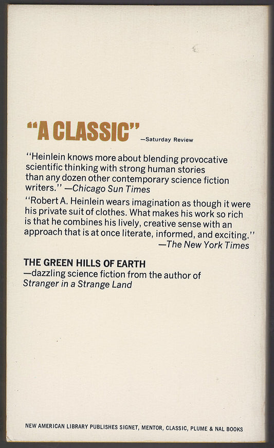 The Green Hills of Earth by Robert A. Heinlein back cover