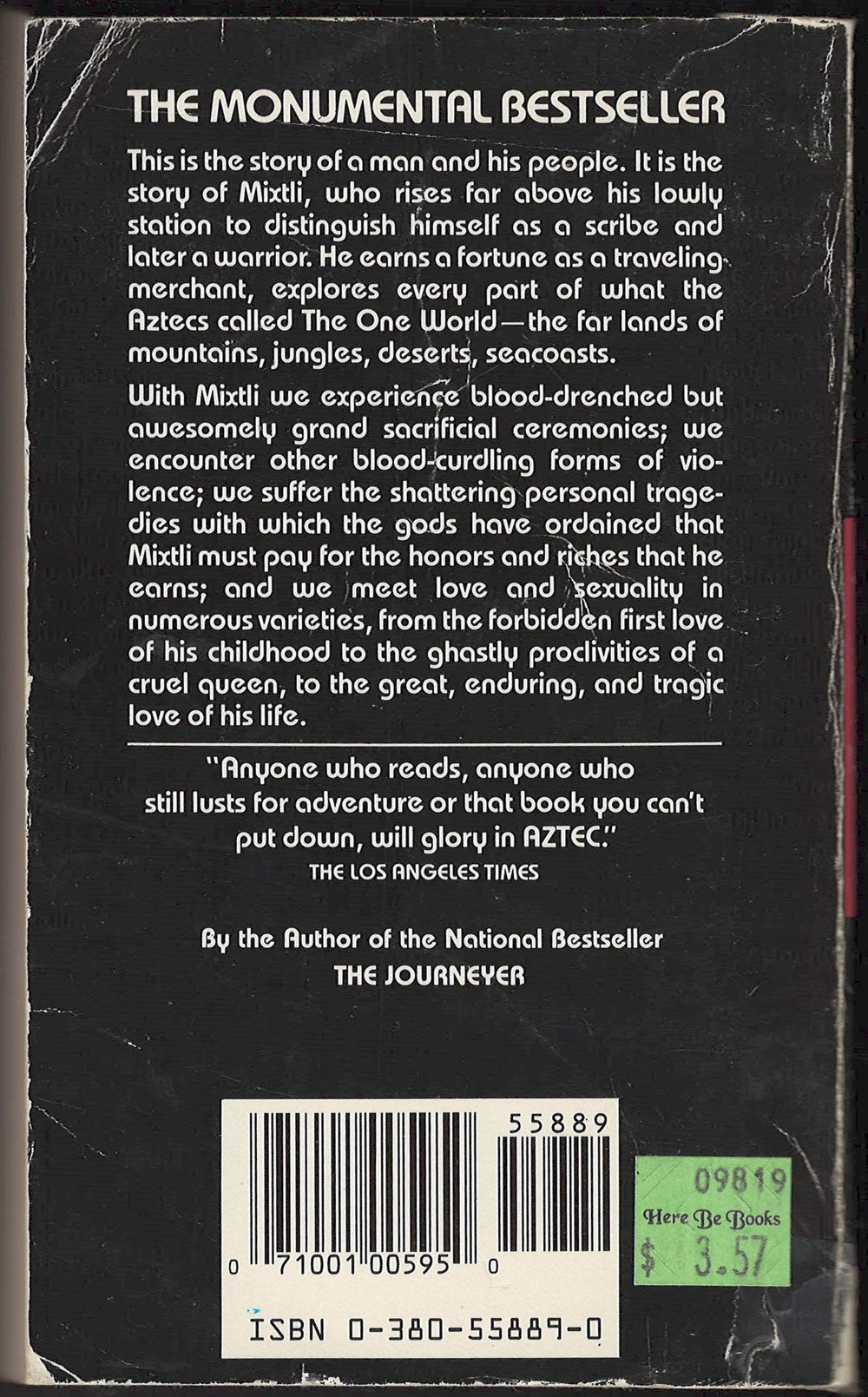 Aztec by Gary Jennings back cover