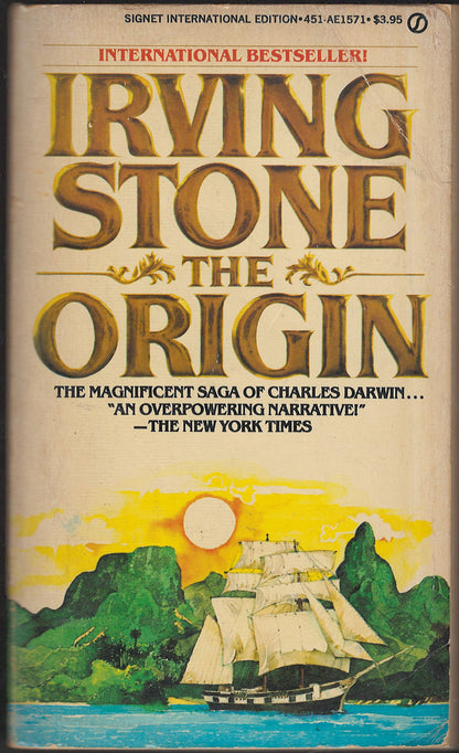The Origin by Irving Stone front cover
