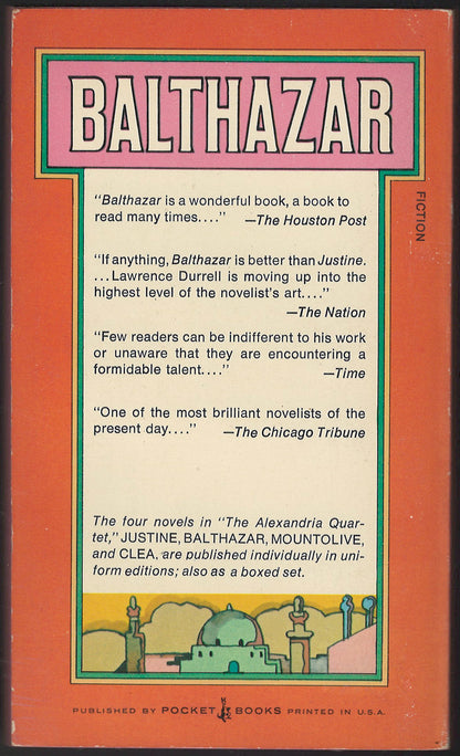 Balthasar by Lawrence Durrell back cover