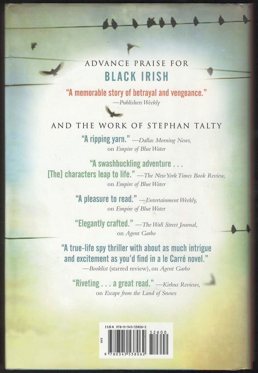 Black Irish by Stephan Talty back cover