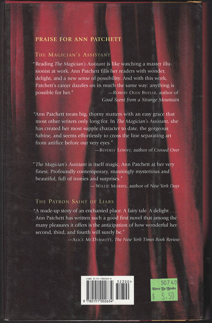 The Magician's Assistant by Ann Patchett back cover