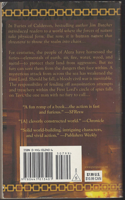 Academ's Fury by Jim Butcher back cover