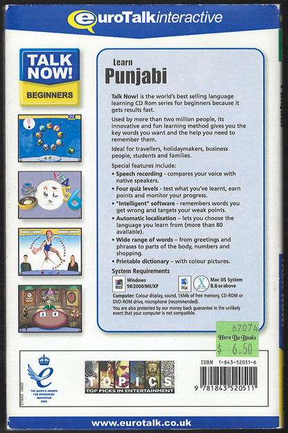 Talk Now! Learn Punjabi : Essential Words and Phrases for Absolute Beginners back cover