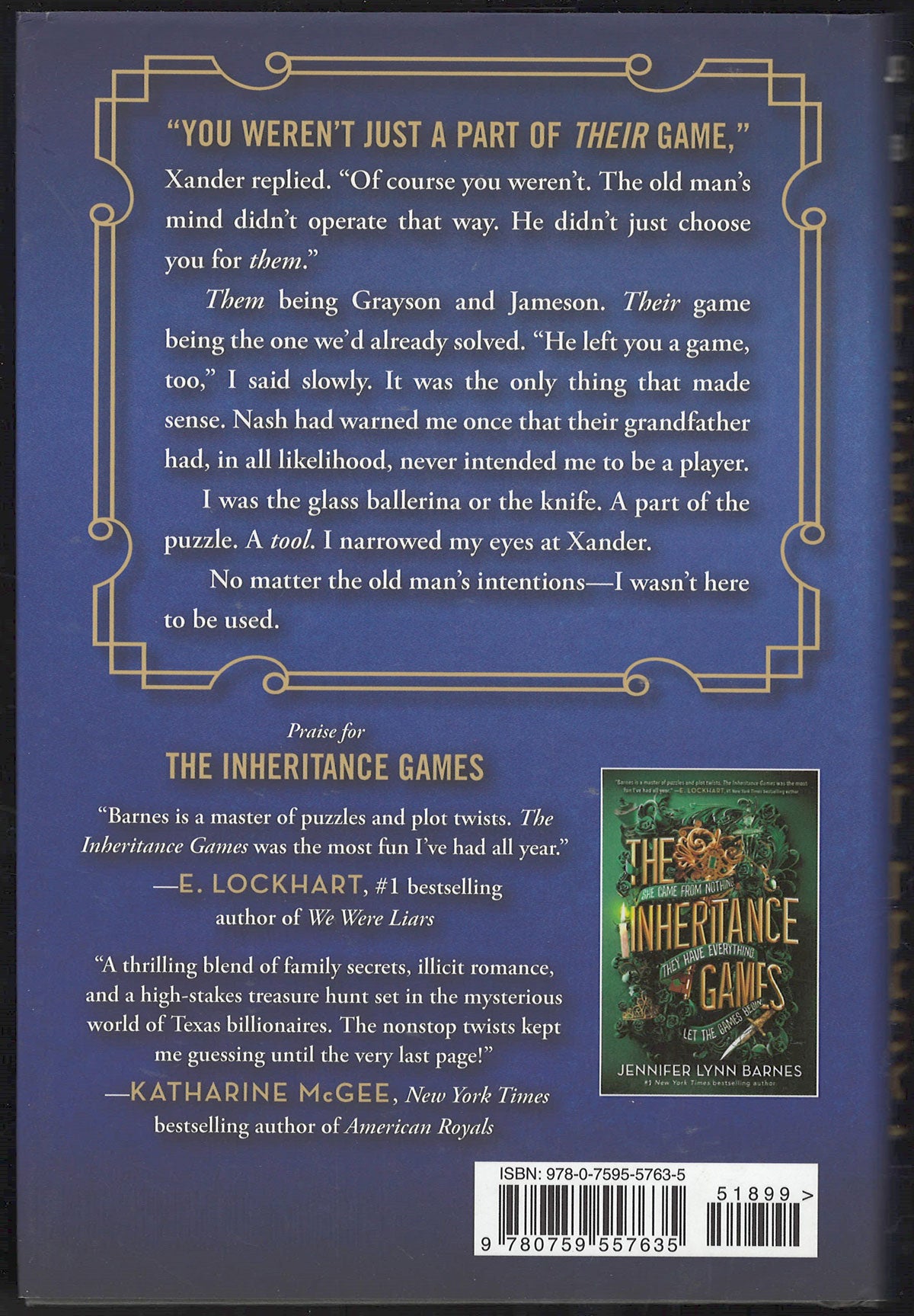 The Hawthorne Legacy by Jennifer Barnes back cover