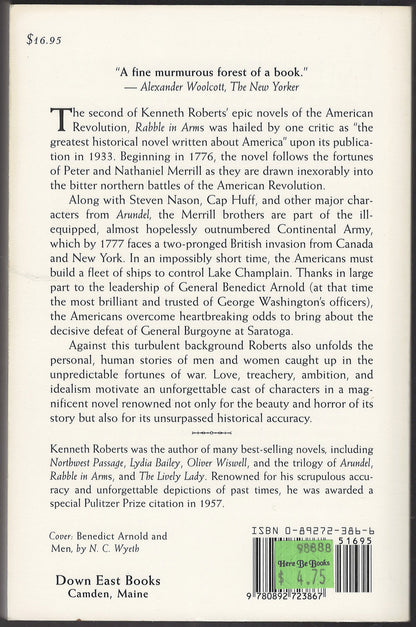 Rabble in Arms by Kenneth Roberts back cover