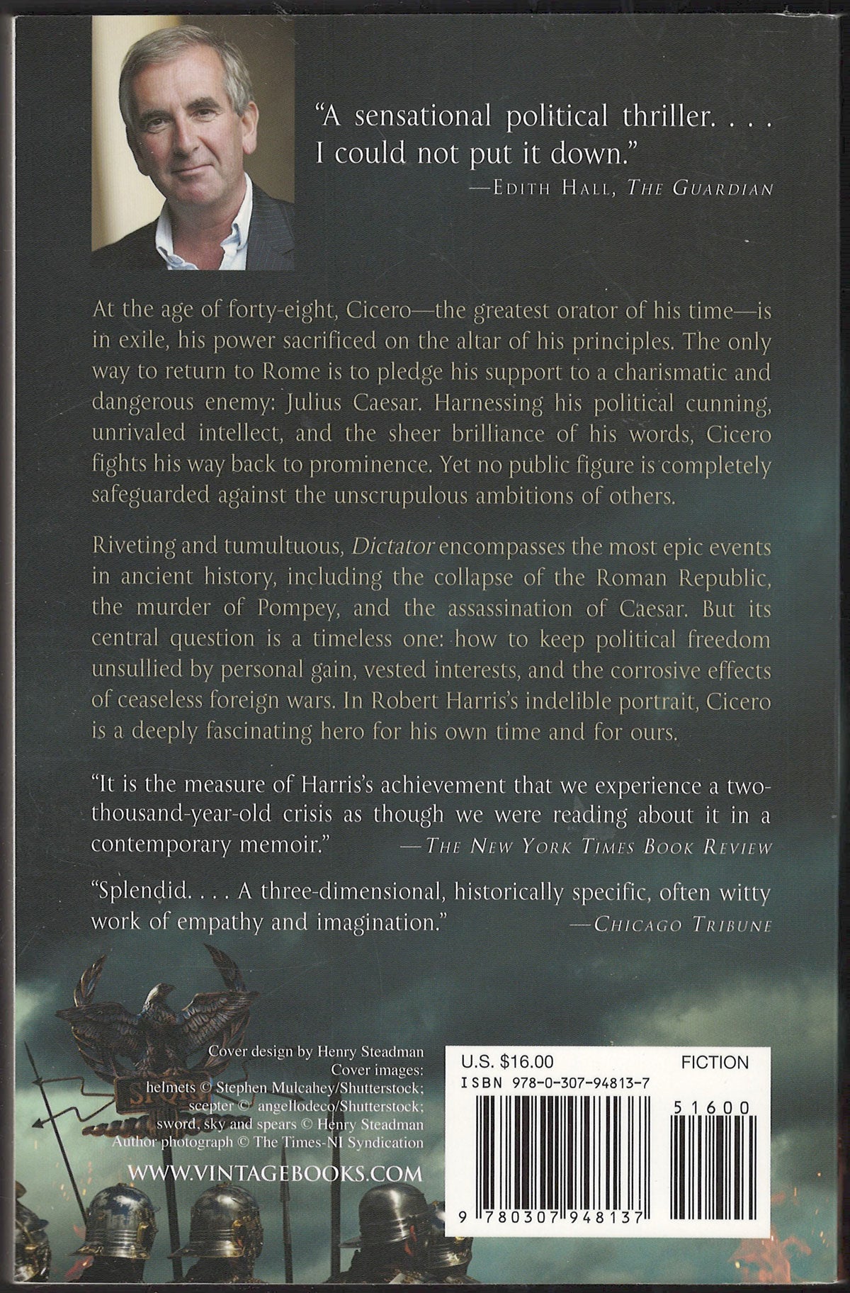 Dictator: A Novel of Ancient Rome by Robert Harris back cover