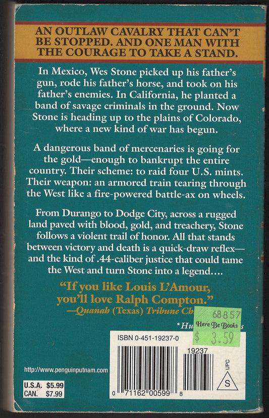 Train to Durango by Ralph Compton back cover