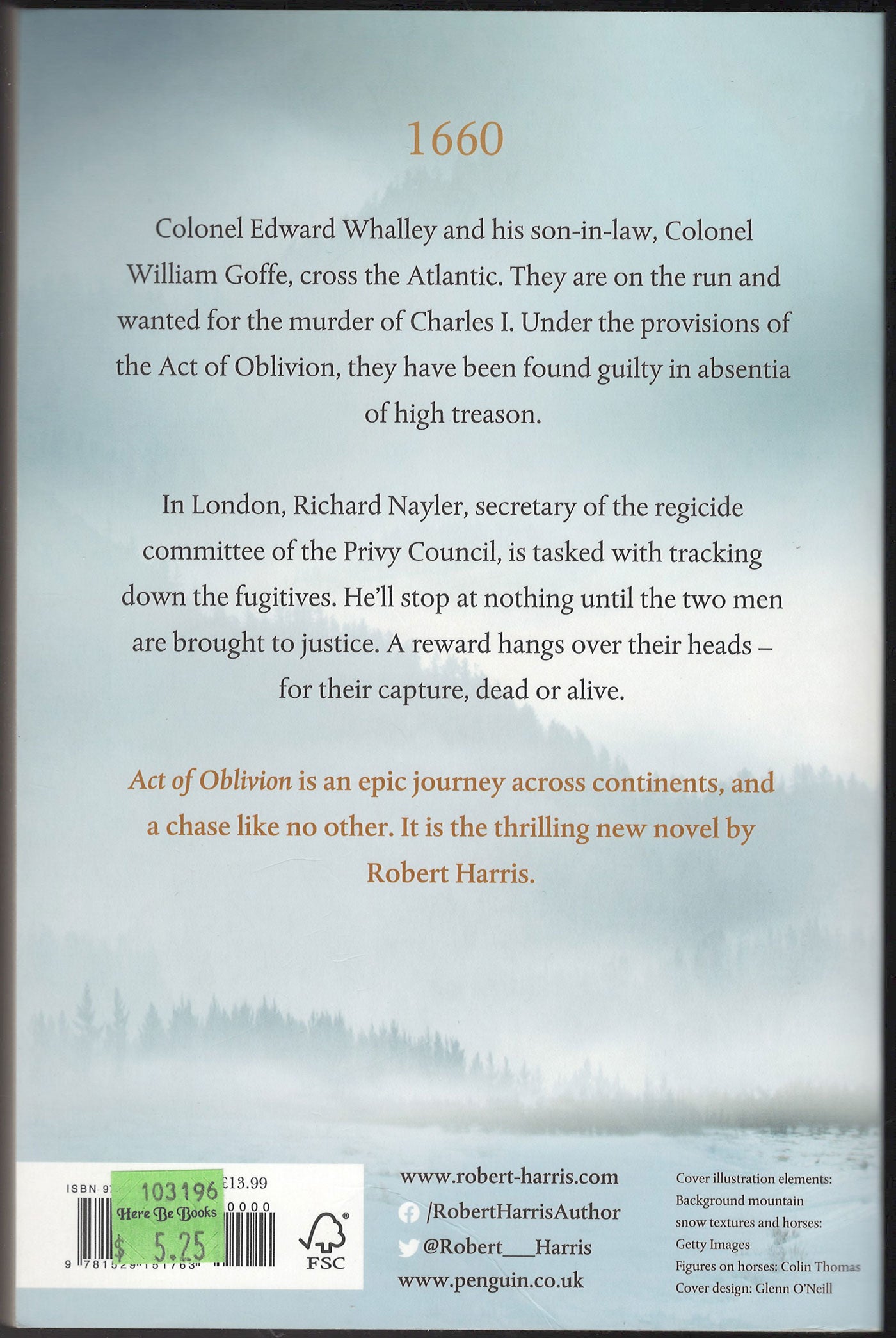 Act of Oblivion by Robert Harris back cover