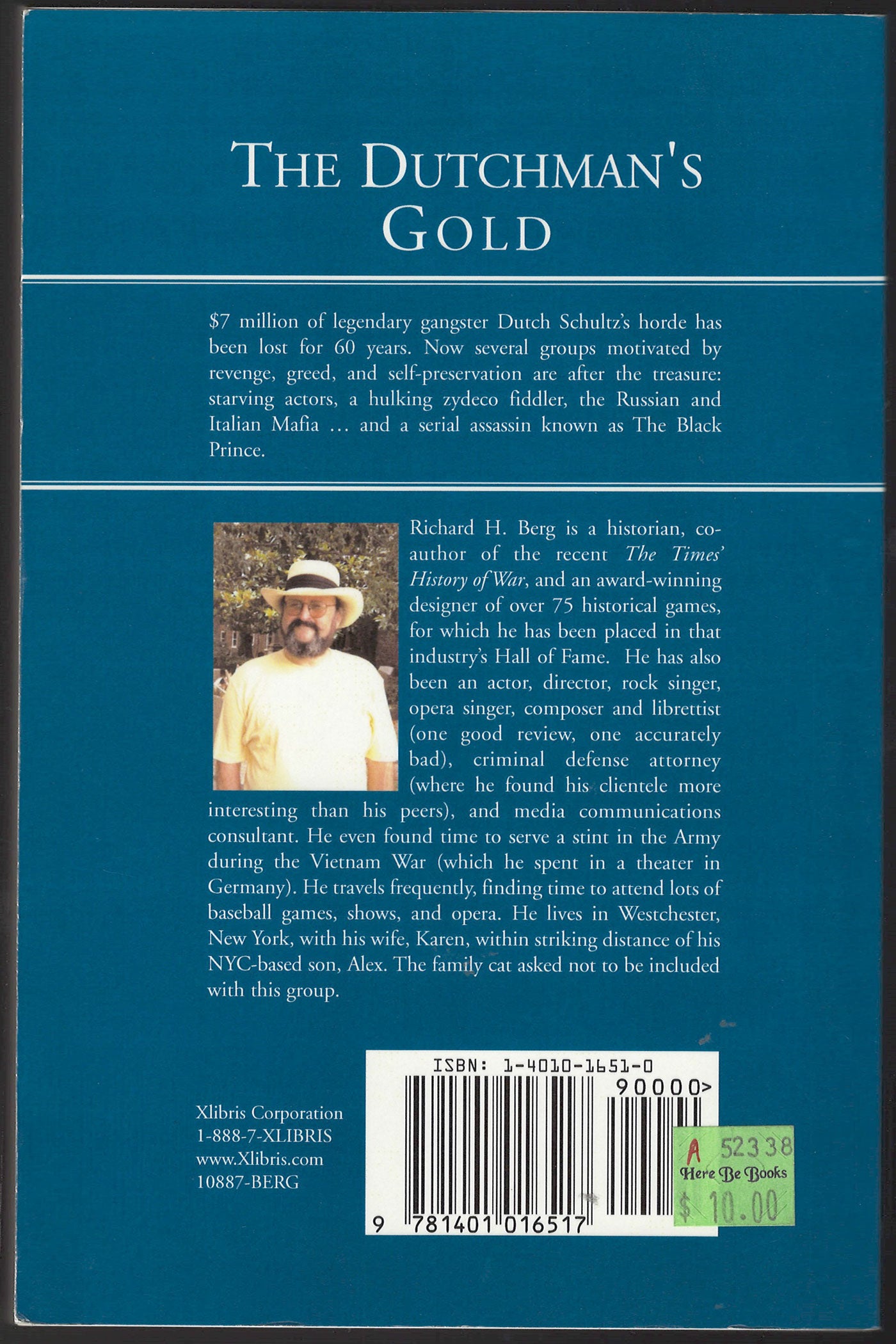 Dutchman's Gold by Richard H. Berg back cover