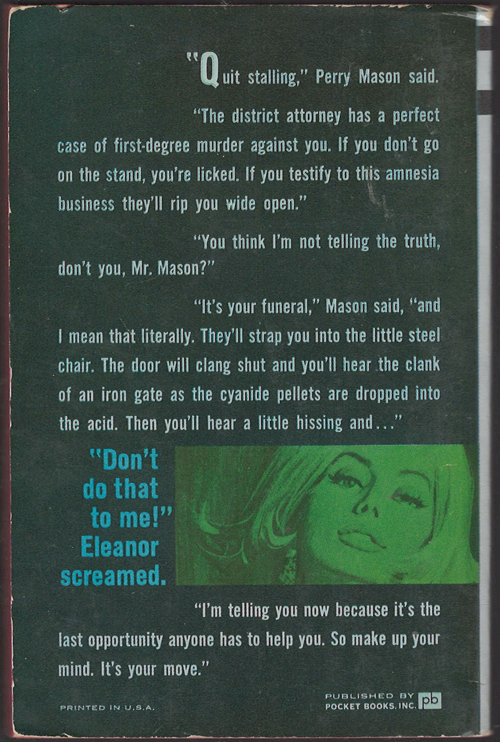 The Case of the Glamorous Ghost by Erle Stanley Gardner back cover
