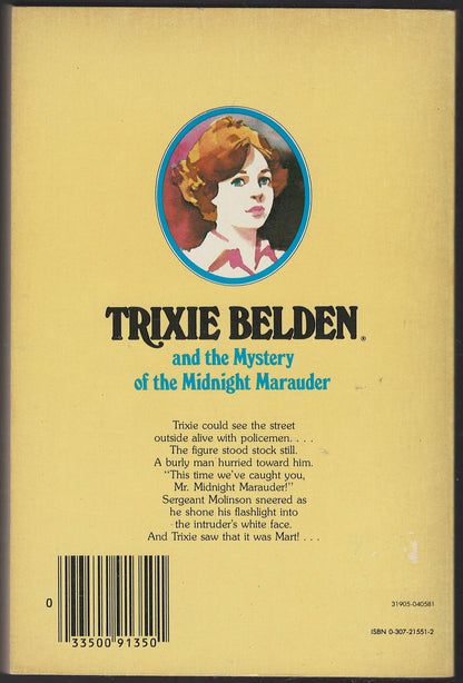 Trixie Belden and the Mystery of the Midnight Marauder back cover