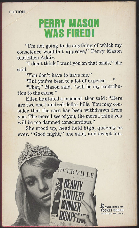 The Case of the Queenly Contestant by Erle Stanley Gardner back cover