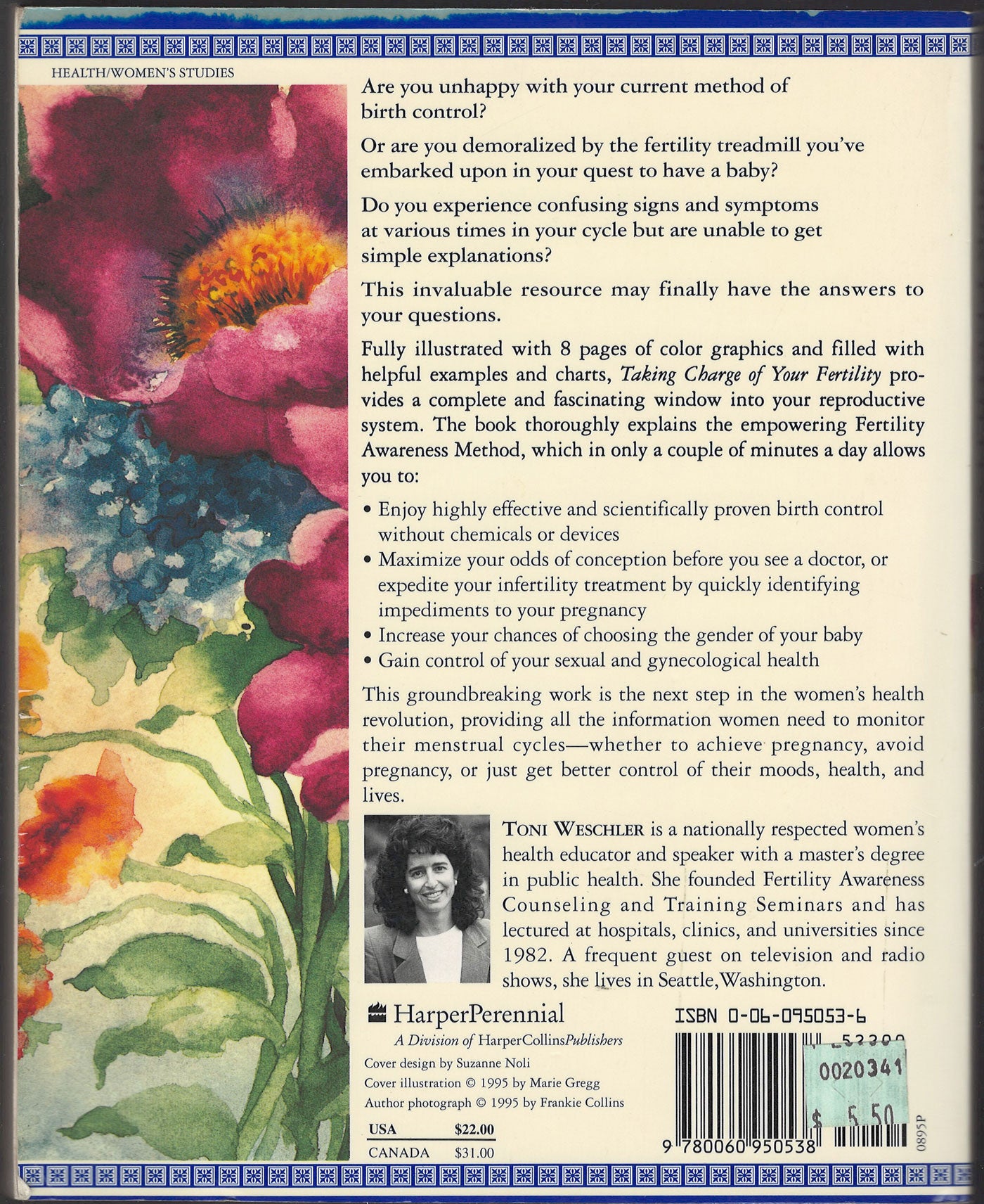 Taking Charge of Your Fertility by Toni Weschler back cover