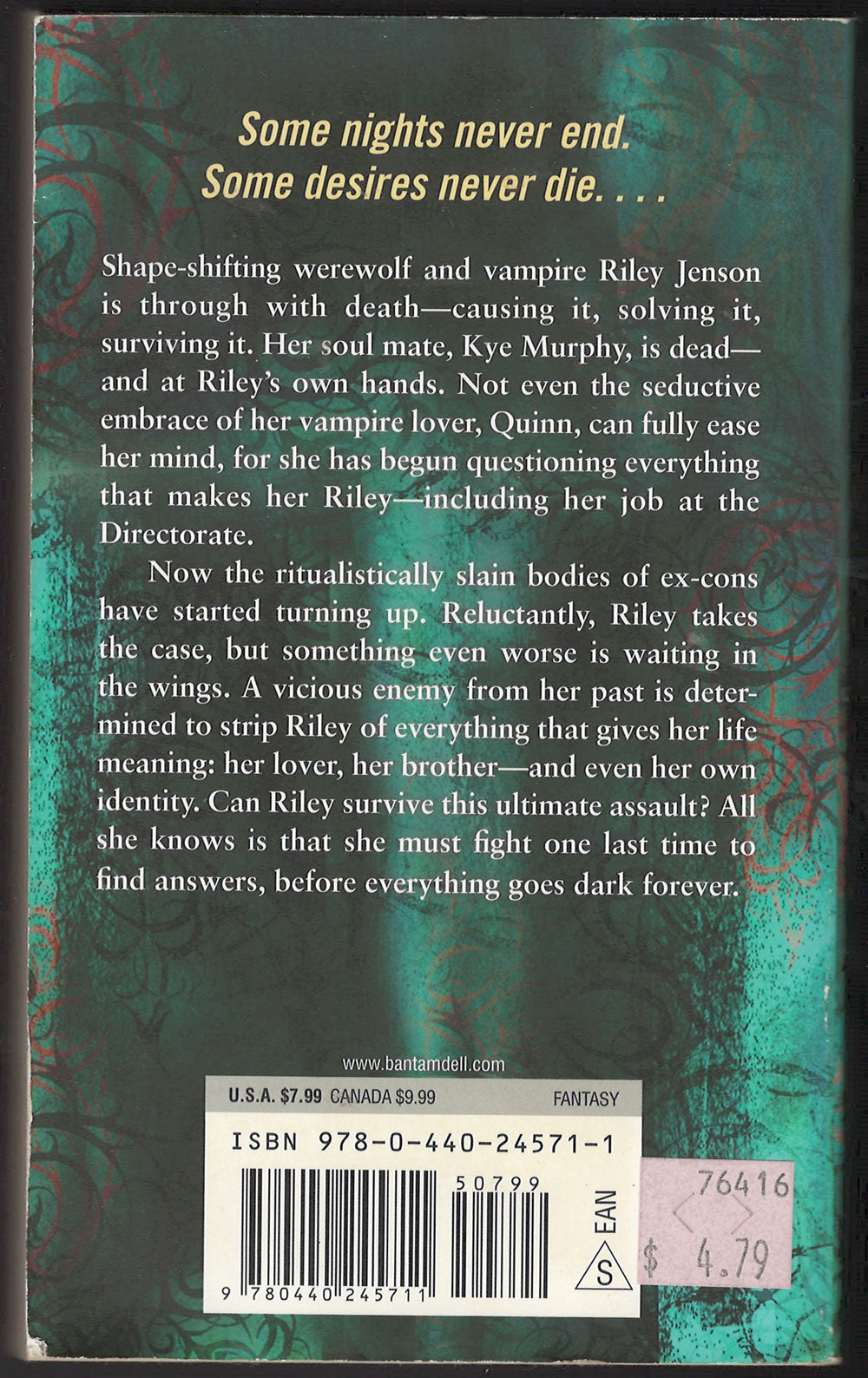 Moon Sworn by Keri Arthur back cover