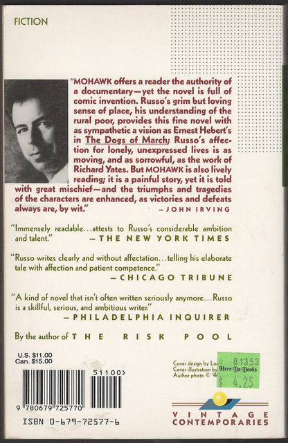 Mohawk by Richard Russo back cover