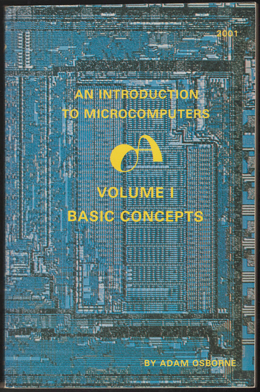 Front cover of An Introduction to Microcomputers Volume I Basic Concepts by Adam Osborne with a blue circuit board design.