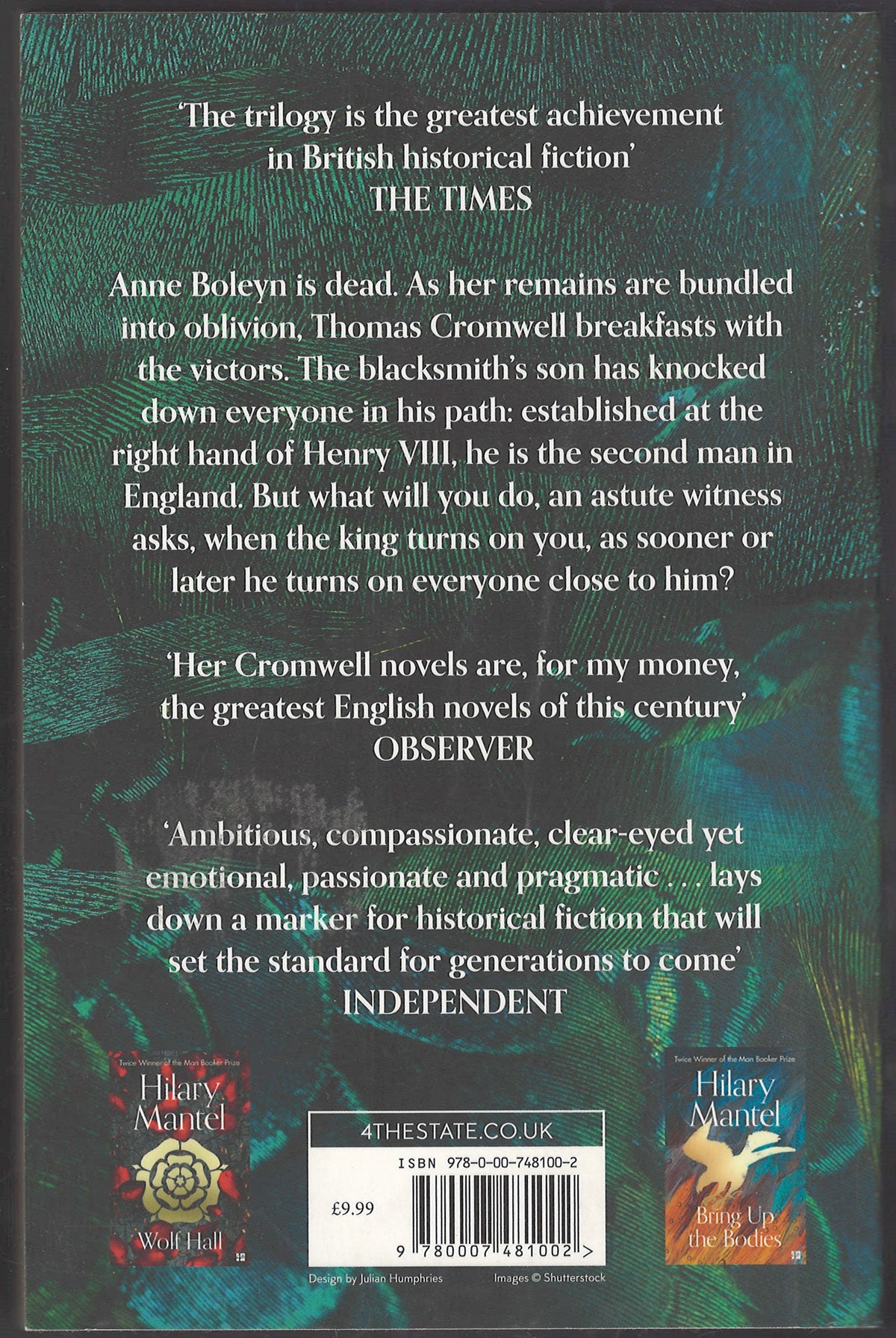 The Mirror &amp; the Light by Hilary Mantel back cover