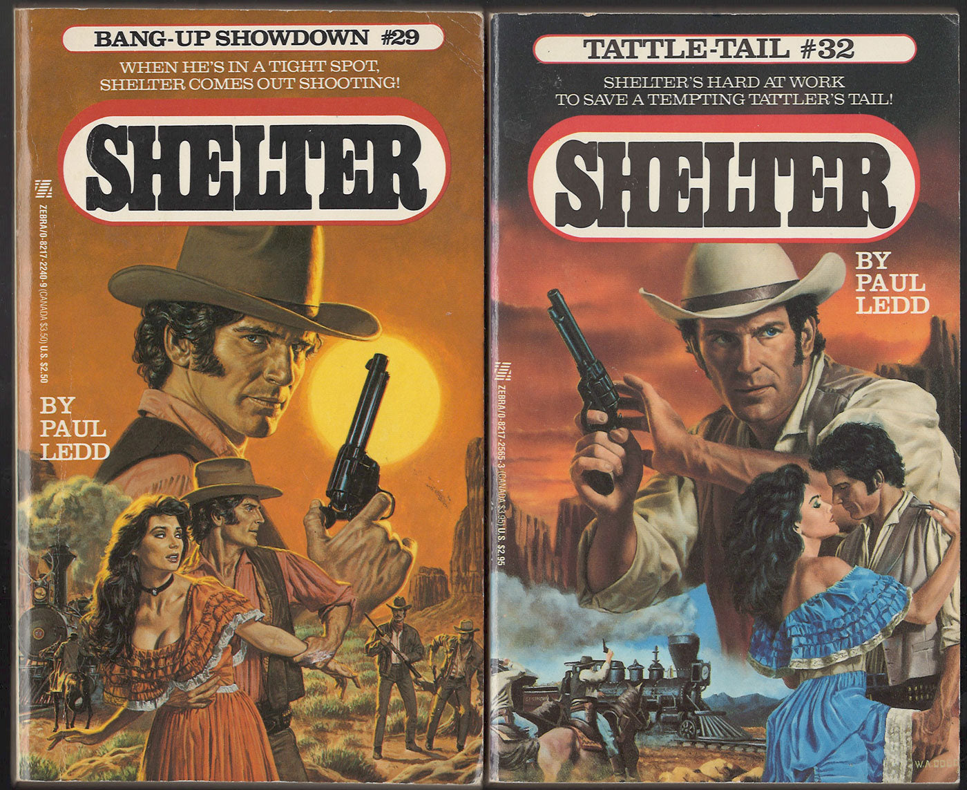 Bang-Up Showdown and Tattle-Tail by Paul Ledd front covers